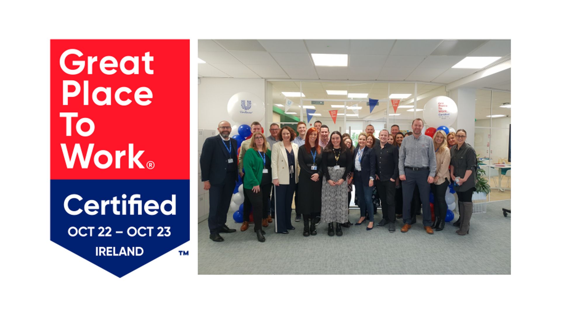 Unilever Ireland recognised as a Great Place to Work Unilever