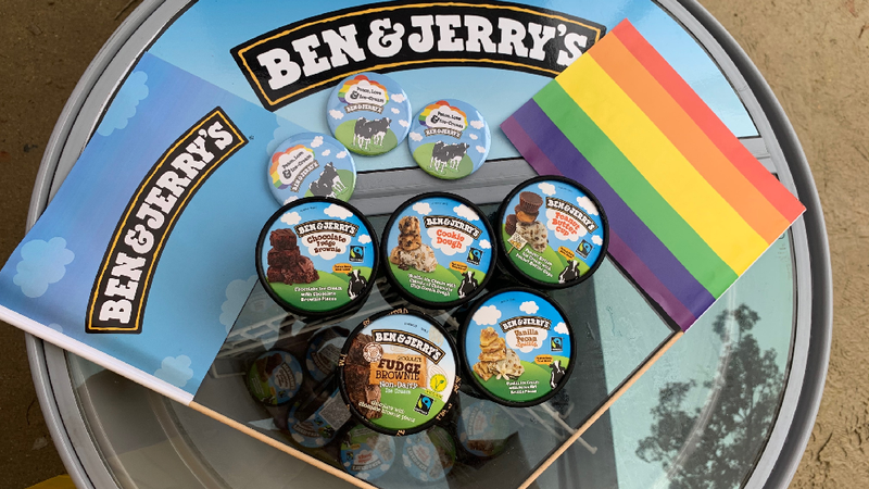 ben jerrys ice cream and pride flags