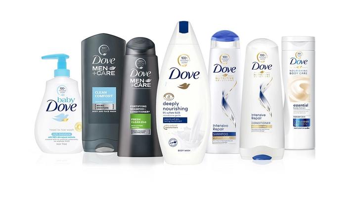 Dove bottles