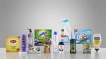 Products from Unilever’s top 13 brands arranged in a group with a grey background. 