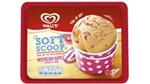 Pack of Raspberry Ripple Ice Cream Dessert with icon informing that the total pack contains 18 scoops of ice cream.