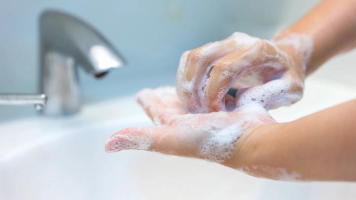 Handwashing with soap