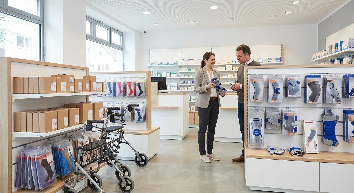 Innenraum eines modernen Sanitätshauses
