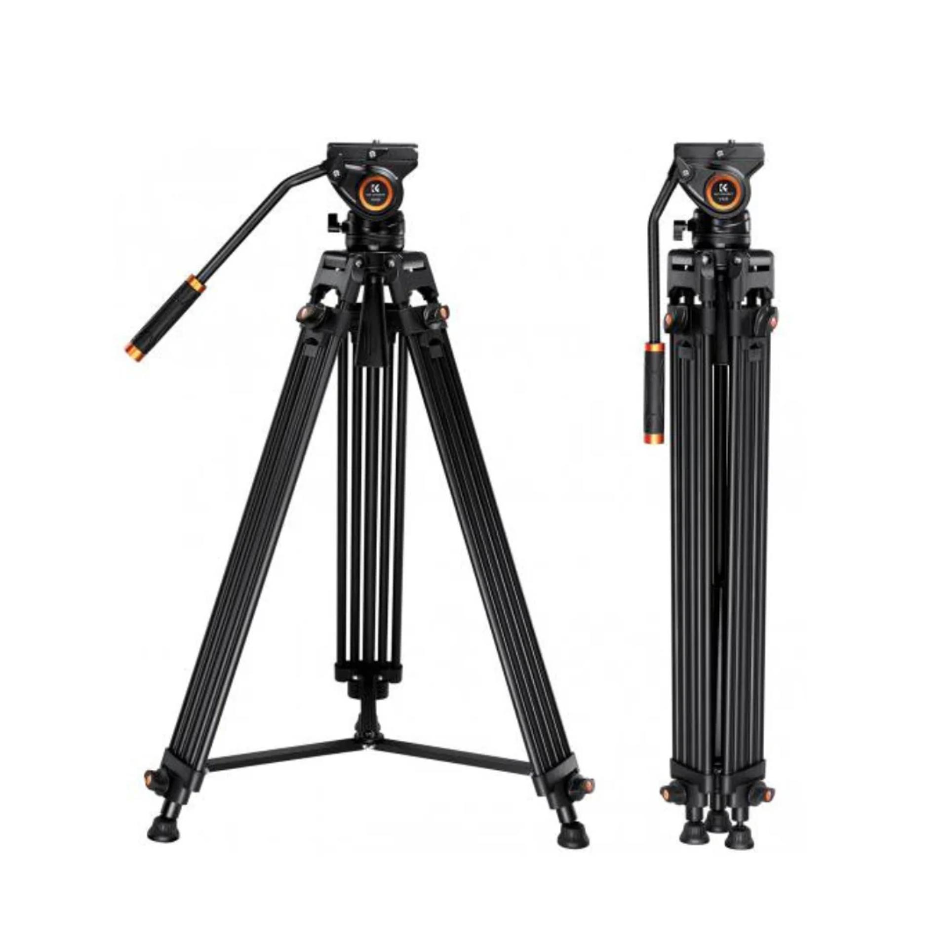 K&F 09.121 72"/1.8m Aluminum Video Tripod Load Capacity 8kg VA3+BV30