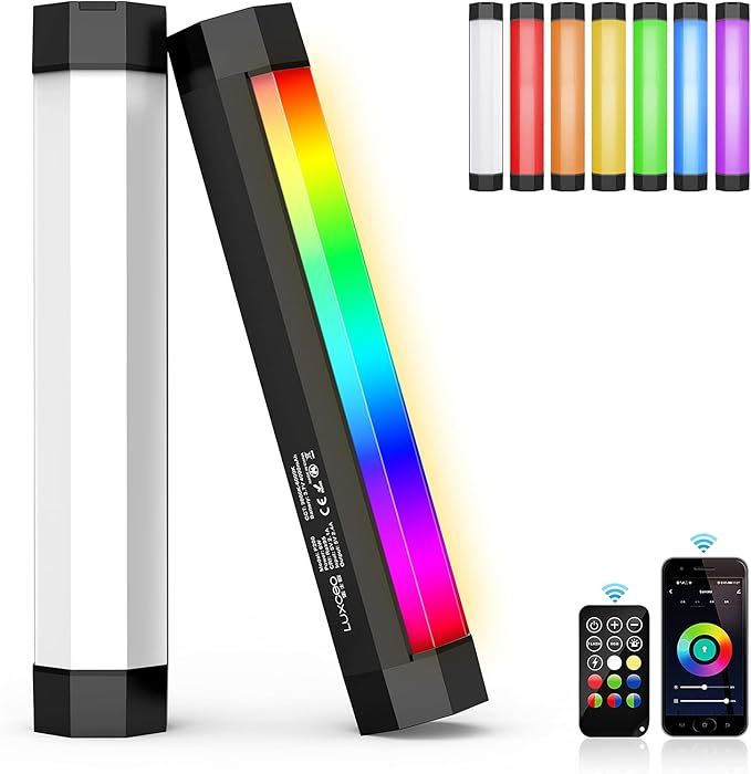 LUXCEO P200 Waterproof RGBWW Video Light Tube - APP Control, Long-lasting Battery for Photography/Video/Studio