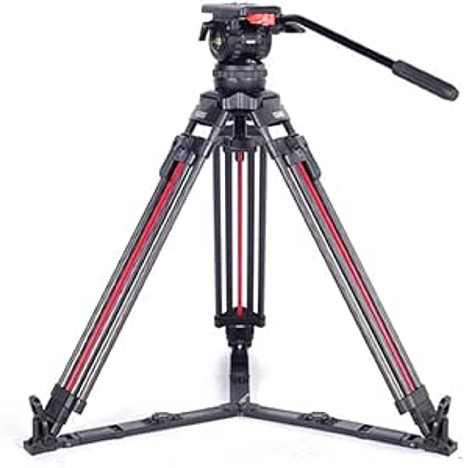 TERIS TX-V12T PLUS Q Professional Carbon Fiber Video Camera Tripod w/Fluid Head 12KG Quick Lock Version