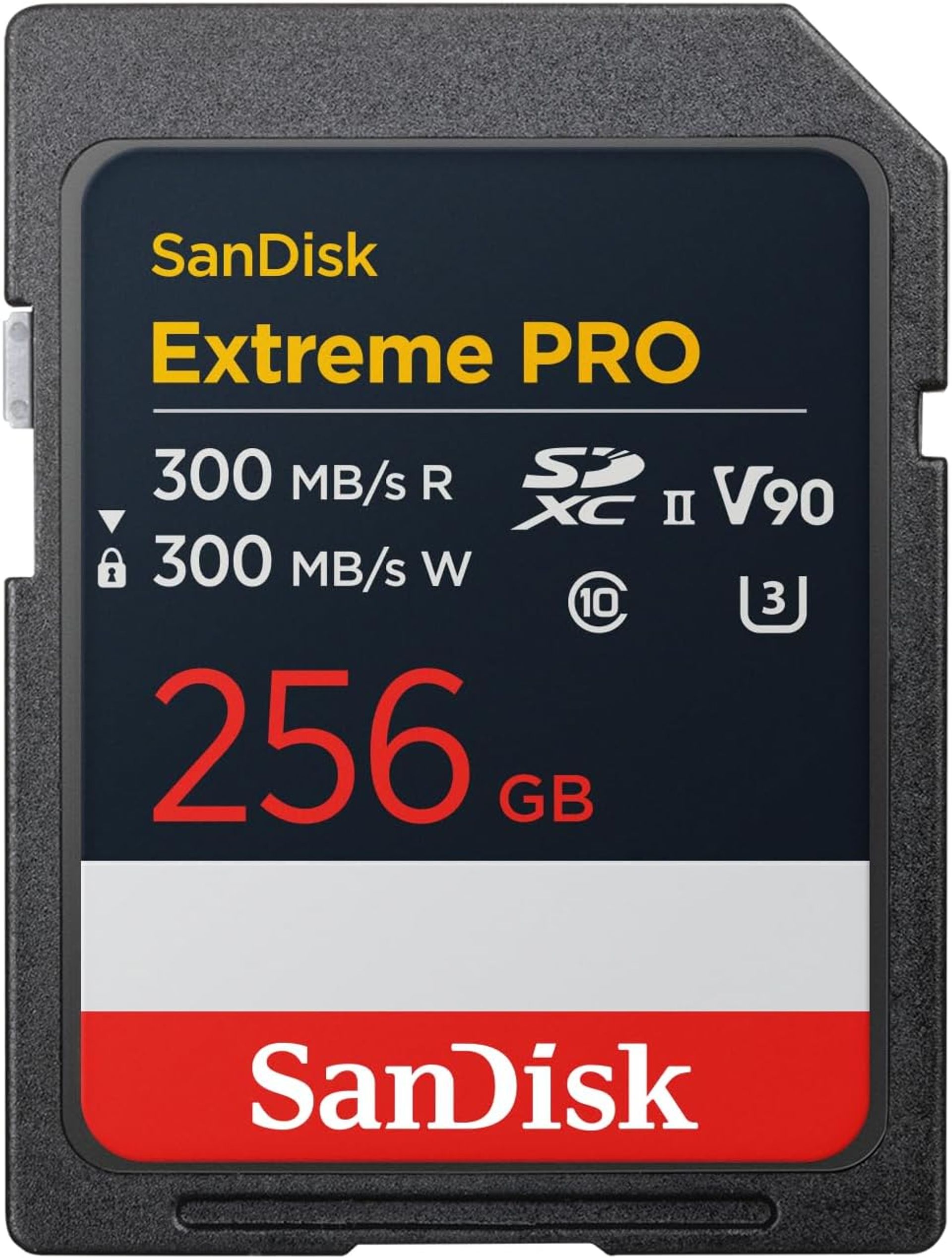 SanDisk 256GB Extreme PRO SDXC UHS-II Memory Card V90, 8K ,4K UHD, 300 MB/s