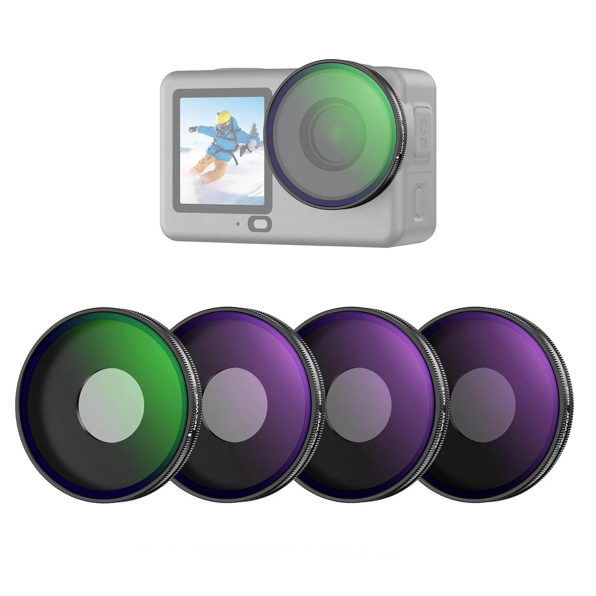 Neewer ND & CPL 4-Filter Set for DJI Osmo Action 6