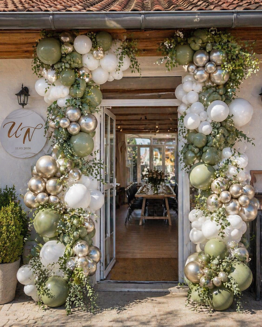 Decorated entrance arch for an event