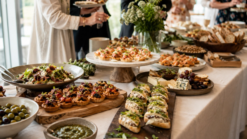 Reception-style menu