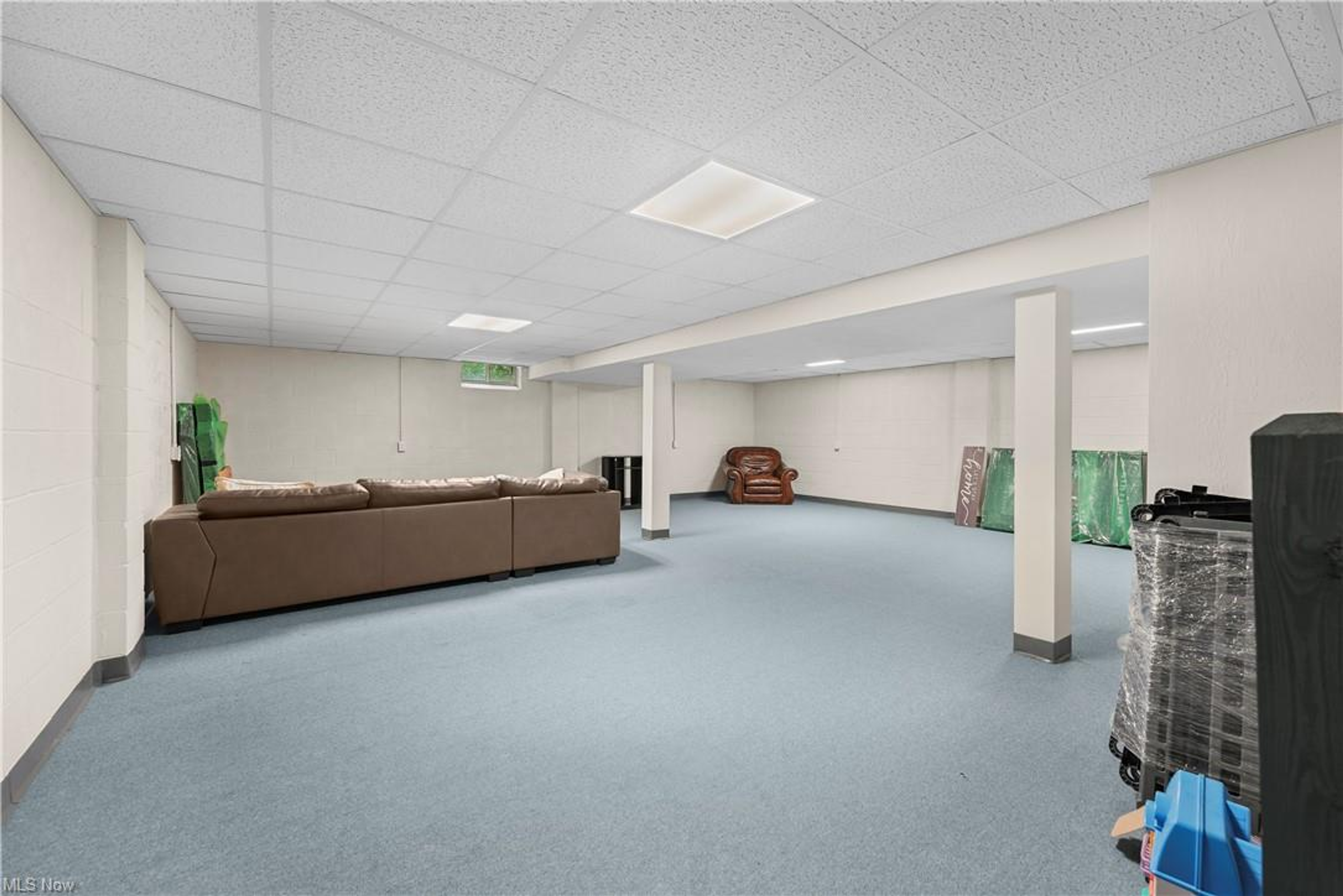 Finished basement recreation room