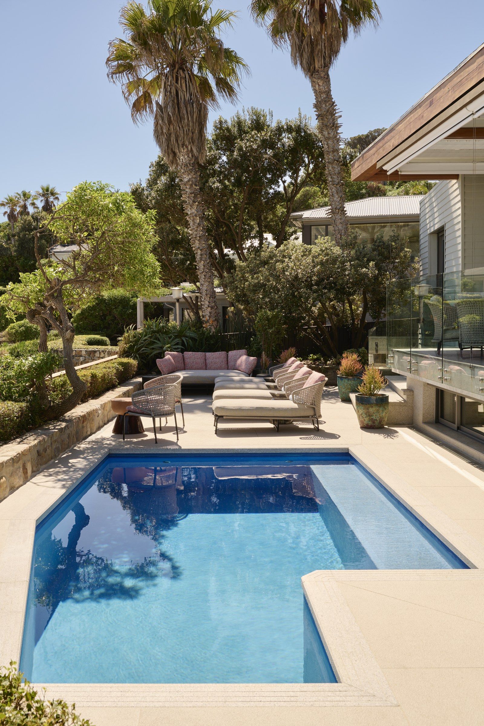 Private pool and landscaped terrace at Ivory Kai