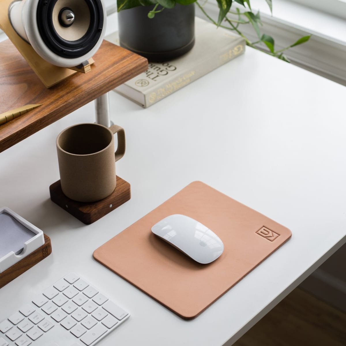 Desk with mouse and mug