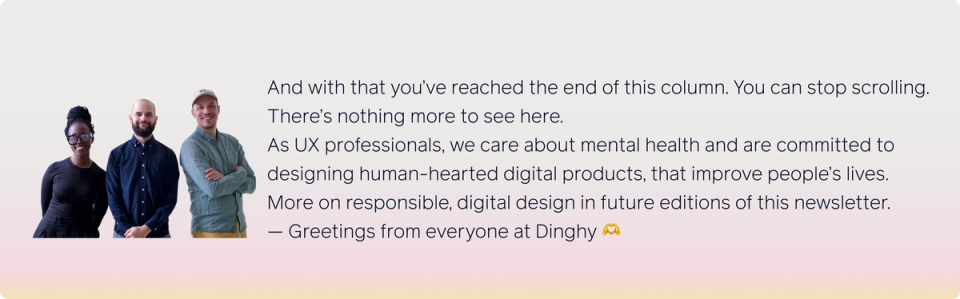 Signature graphic stating the end of the newsletter