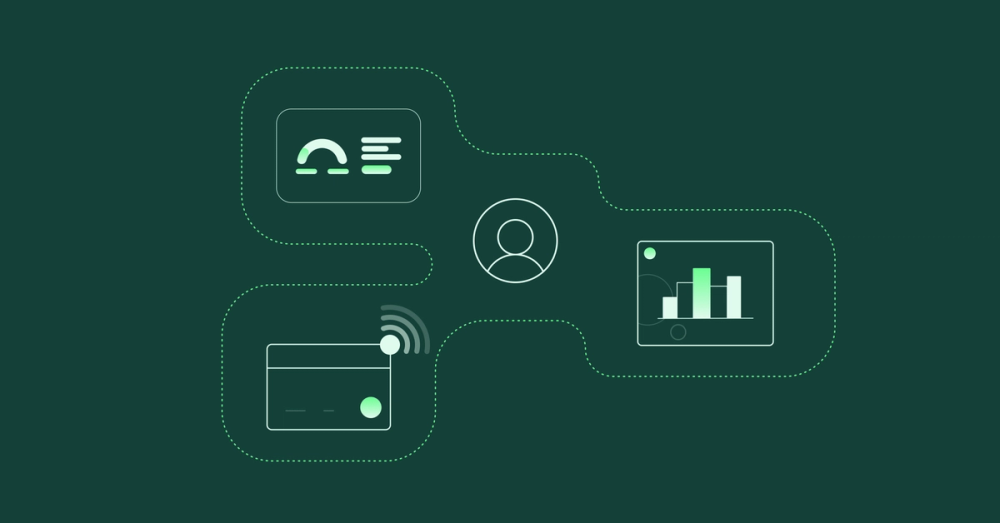 Abstract illustration of a data driven persona concept