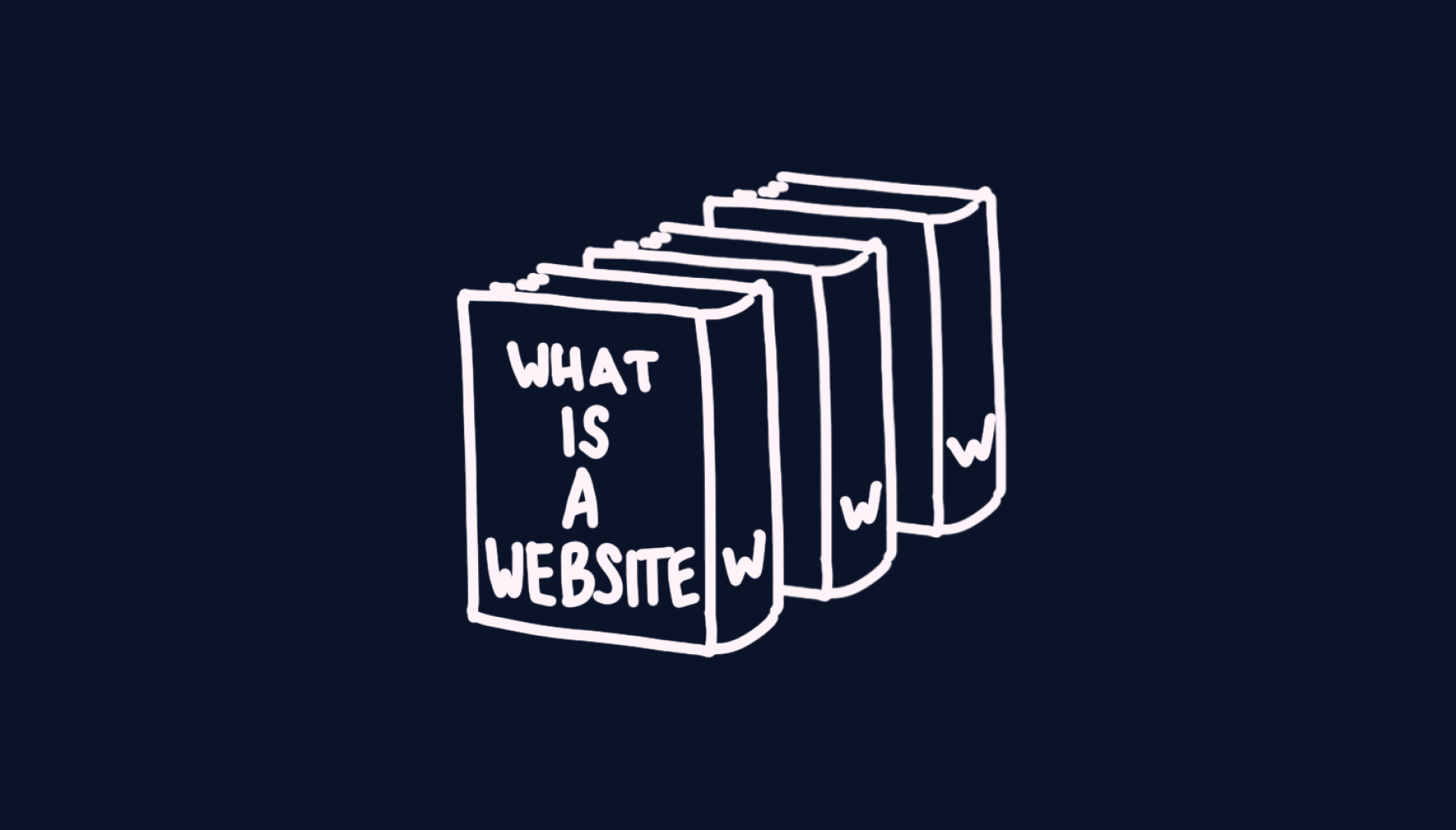 Illustration of 3 books spelling out “www” on their spines