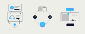 Illustrations of abstract user interfaces