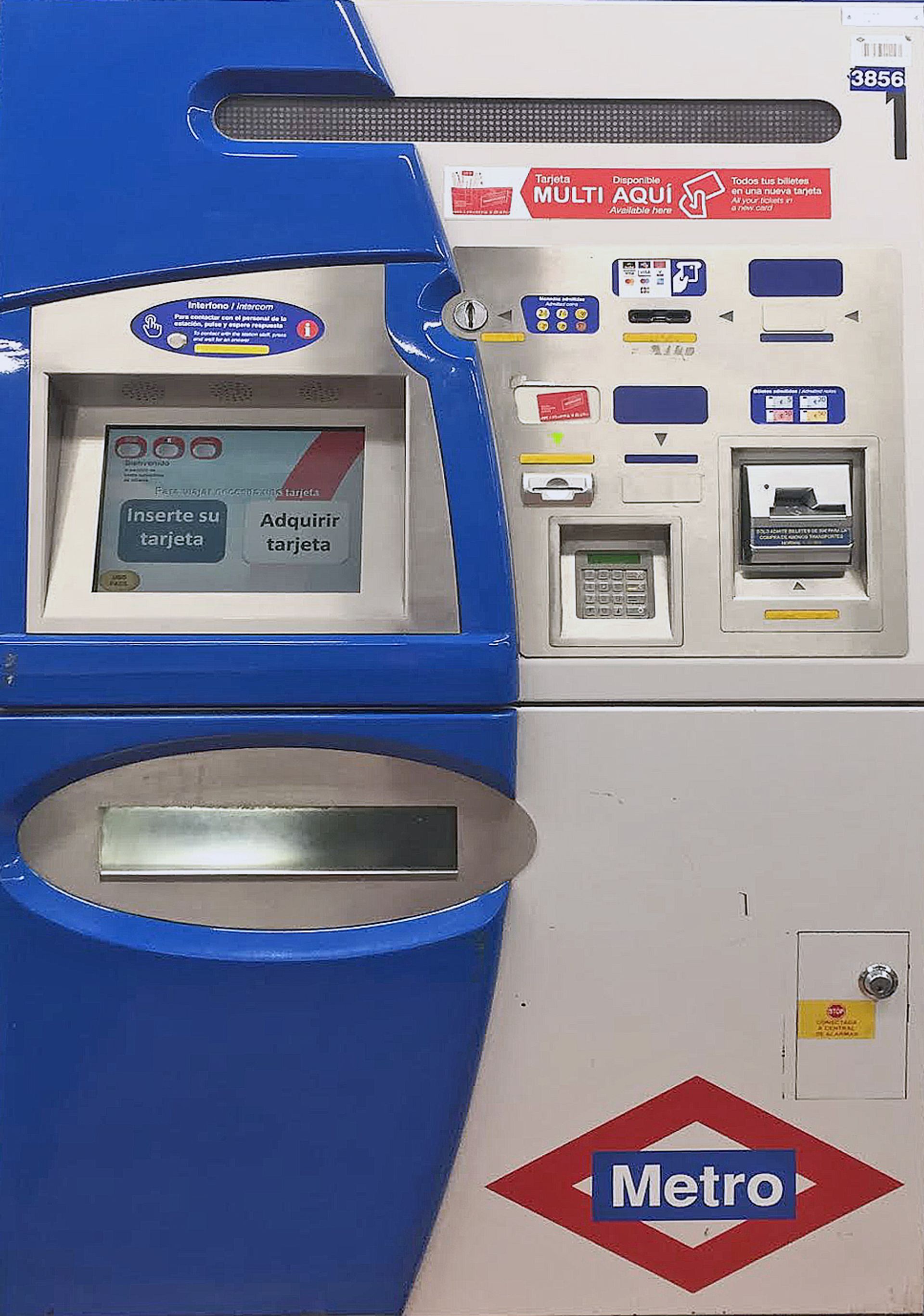 Public Transport top-up machine 