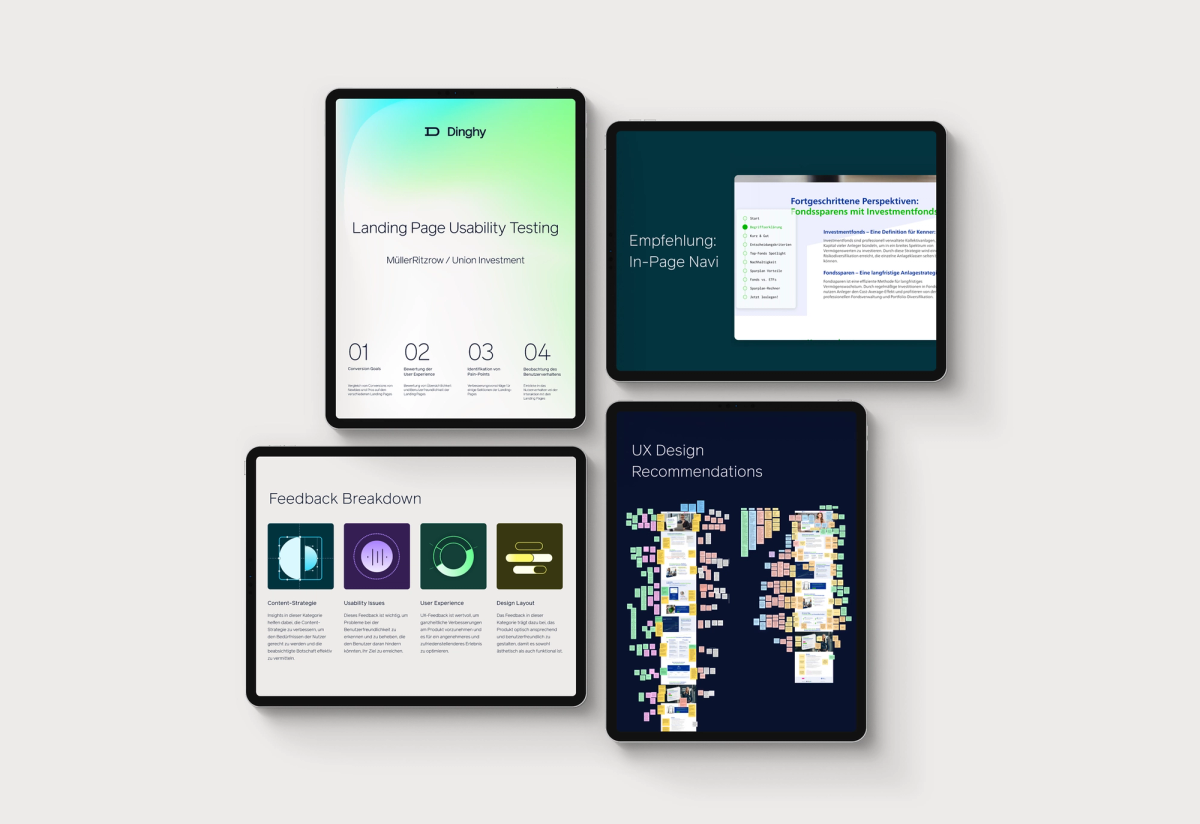 Rapid User Testing of Landing Pages for a renowned German Bank