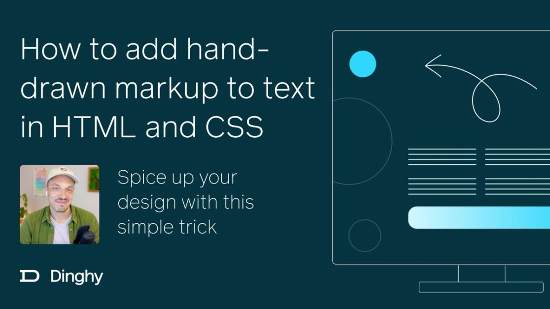 How to add hand-drawn markup to text in HTML and CSS