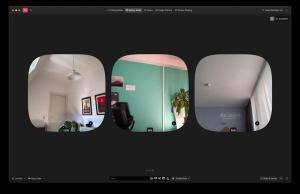 Video call cameras pointing at the void while crew members are taking a break