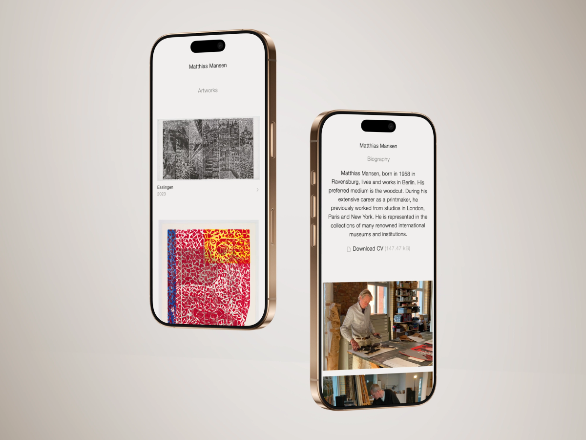 Matthias Mansen Website Relaunch