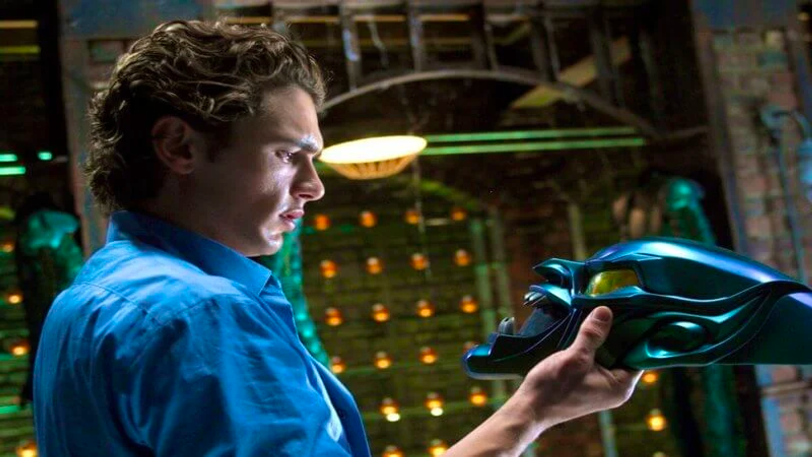 Harry Osborn sweating and discovering his father's Green Goblin mask