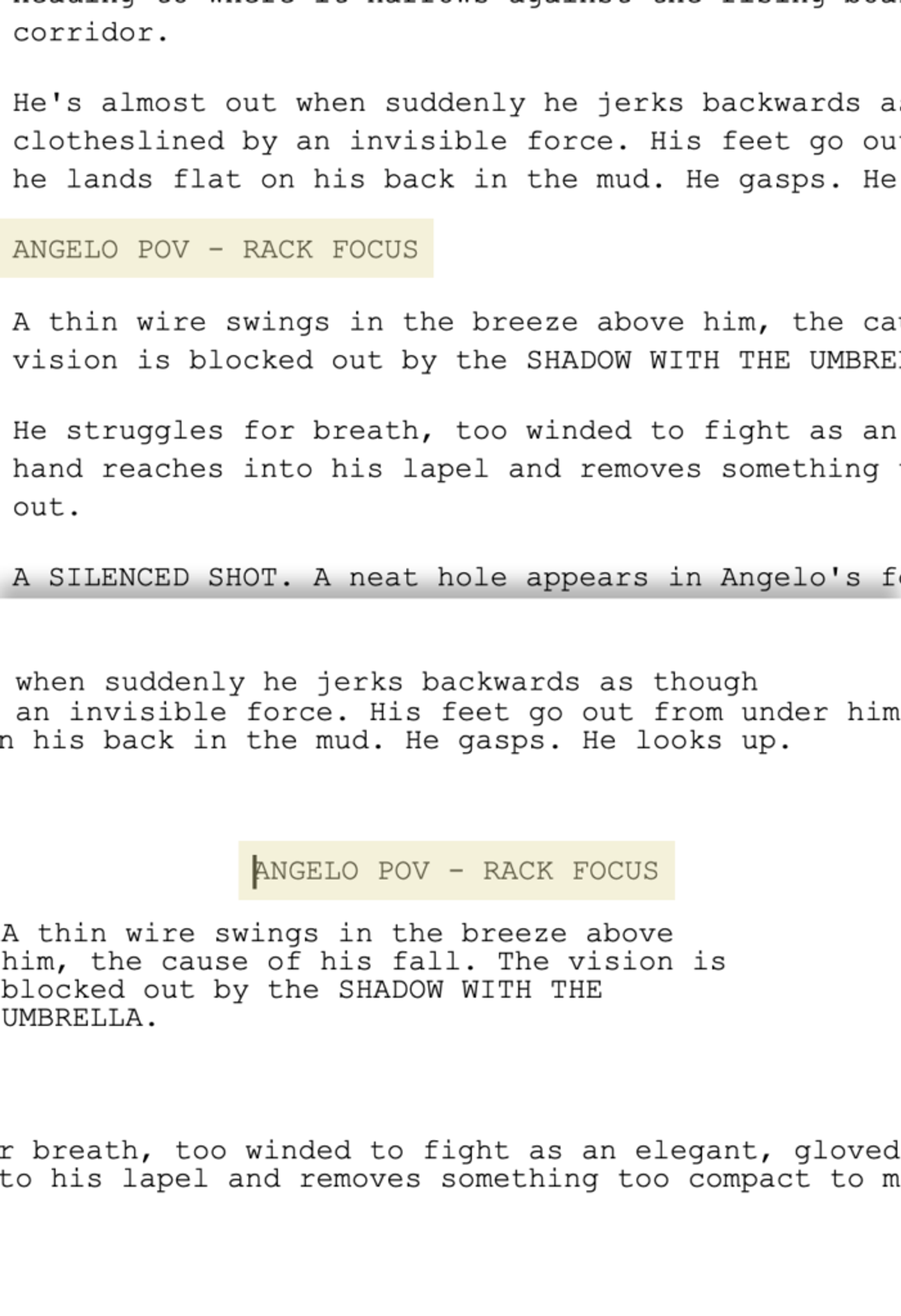 formatting inconsistencies when screenwriting on google docs