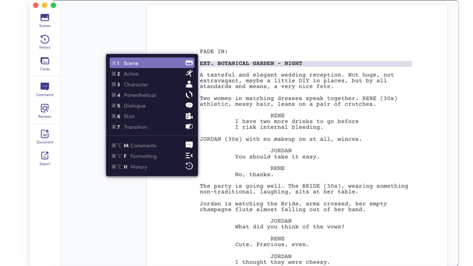Screenwriting software such as Arc Studio Pro makes formatting your script and organizing your ideas a breeze.