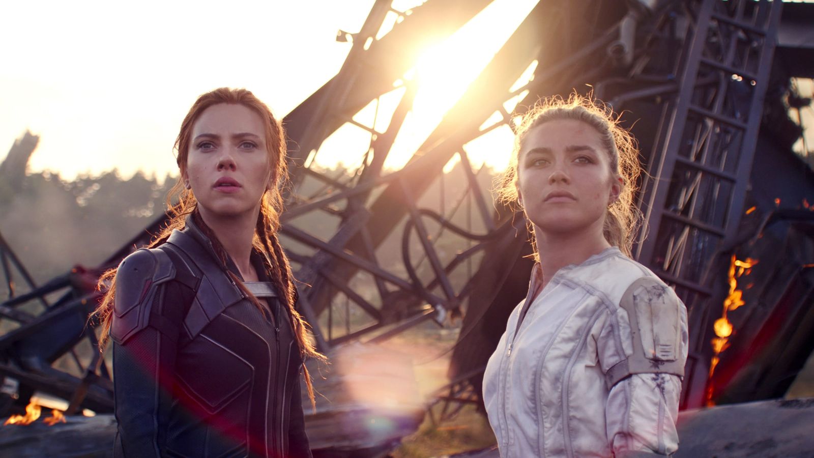 Black Widow's personal journey throughout the film is an example of story.