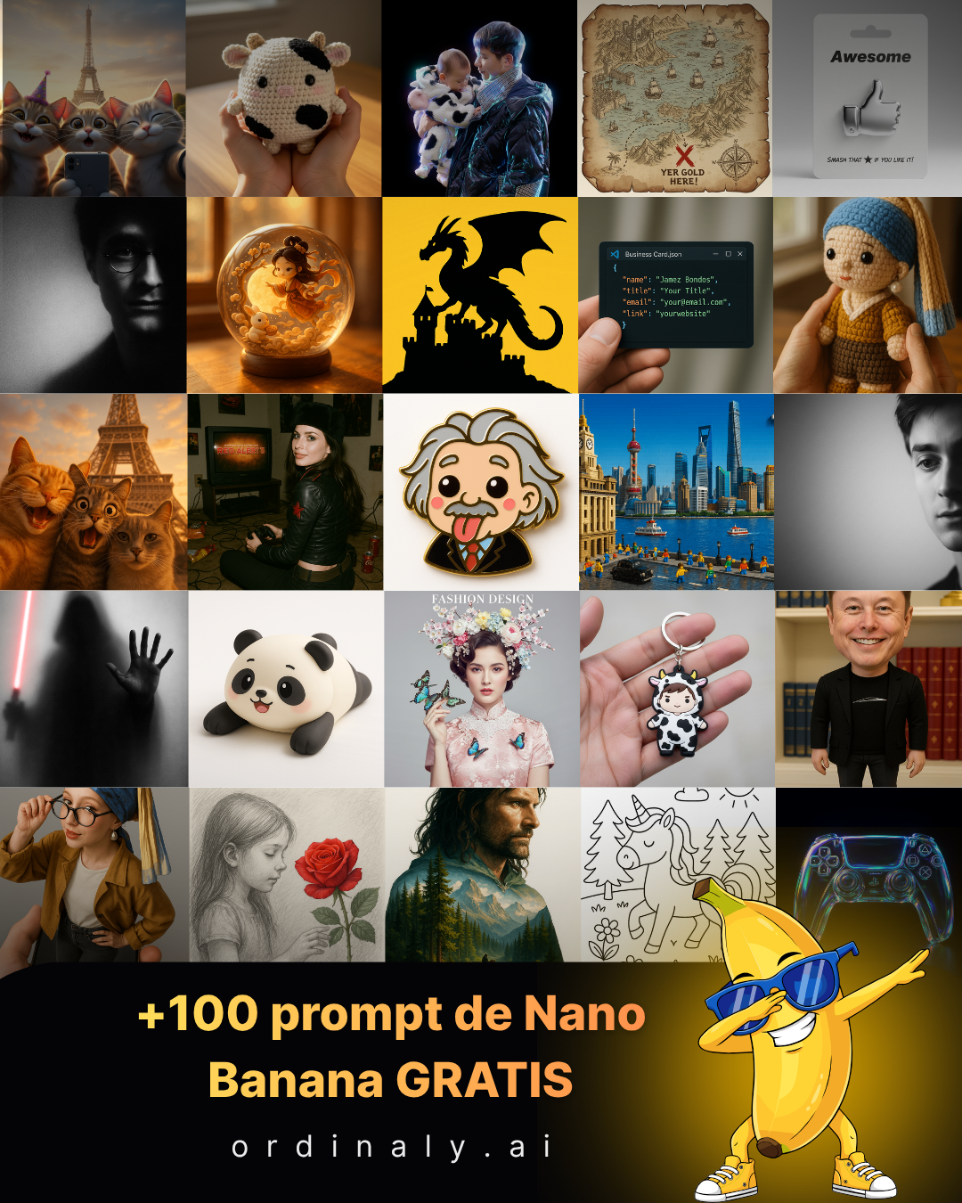 100 prompts de Nano Banana GRATIS a través del repositorio “Awesome ...