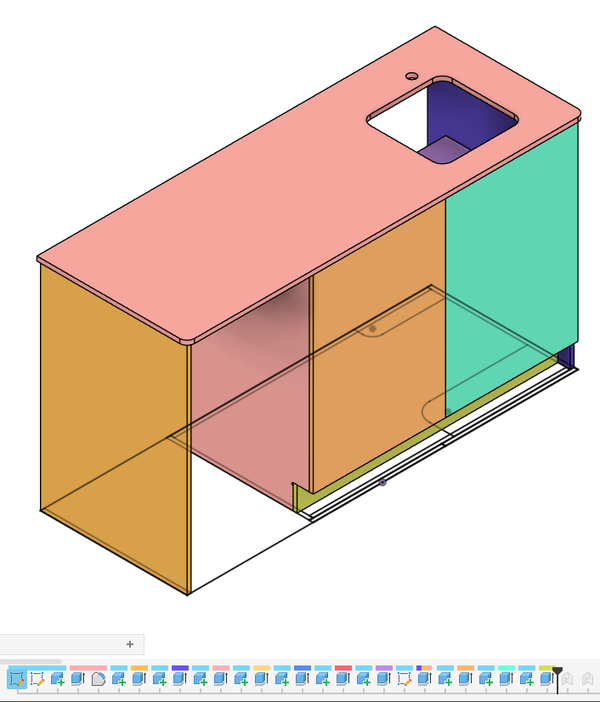 Fusion 360 kitchen cabinet carcass