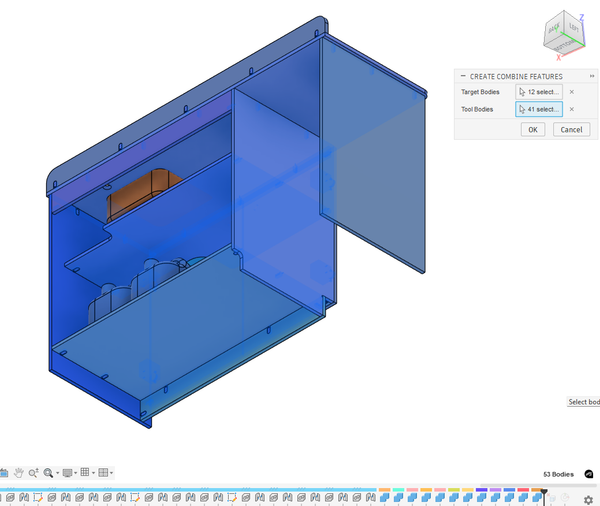 Custom Fusion 360 plugin to combine multiple tools with multiple target bodies