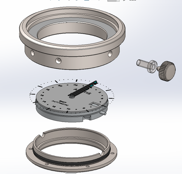 Annular seal on watch back casing