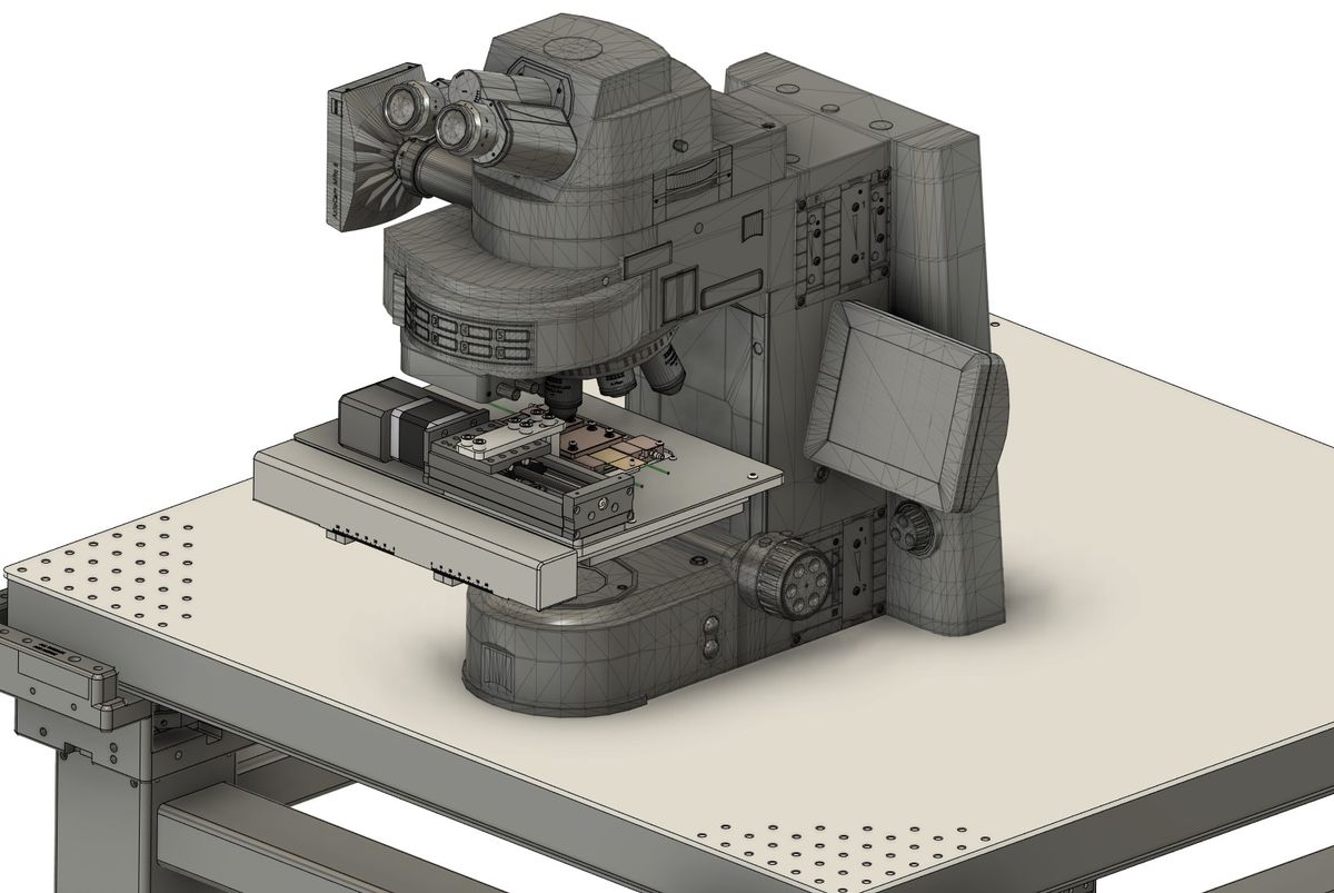 Custom confocal microscope stage 