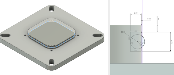Annular O-ring on a square boss