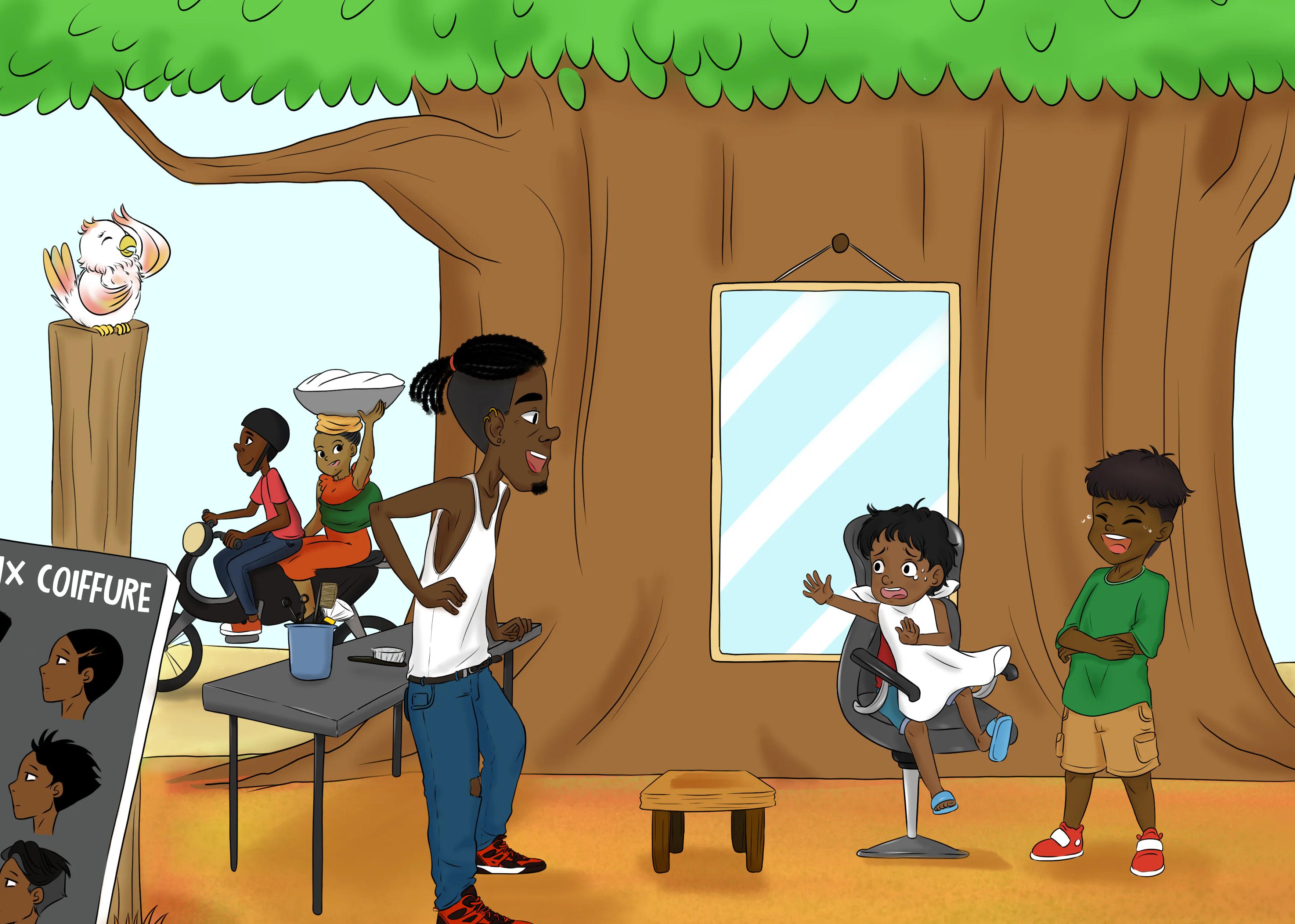 Chez le coiffeur