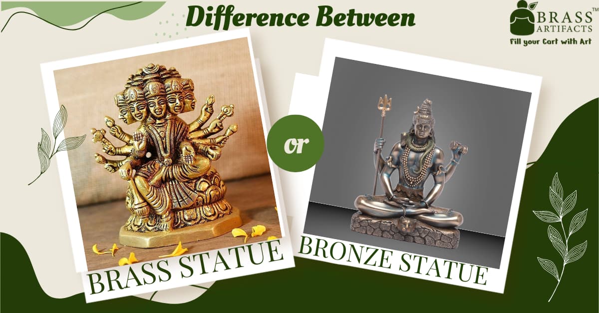 What is the difference between bronze and brass idols?