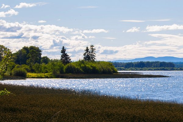 there is a small island in the middle of the lake .