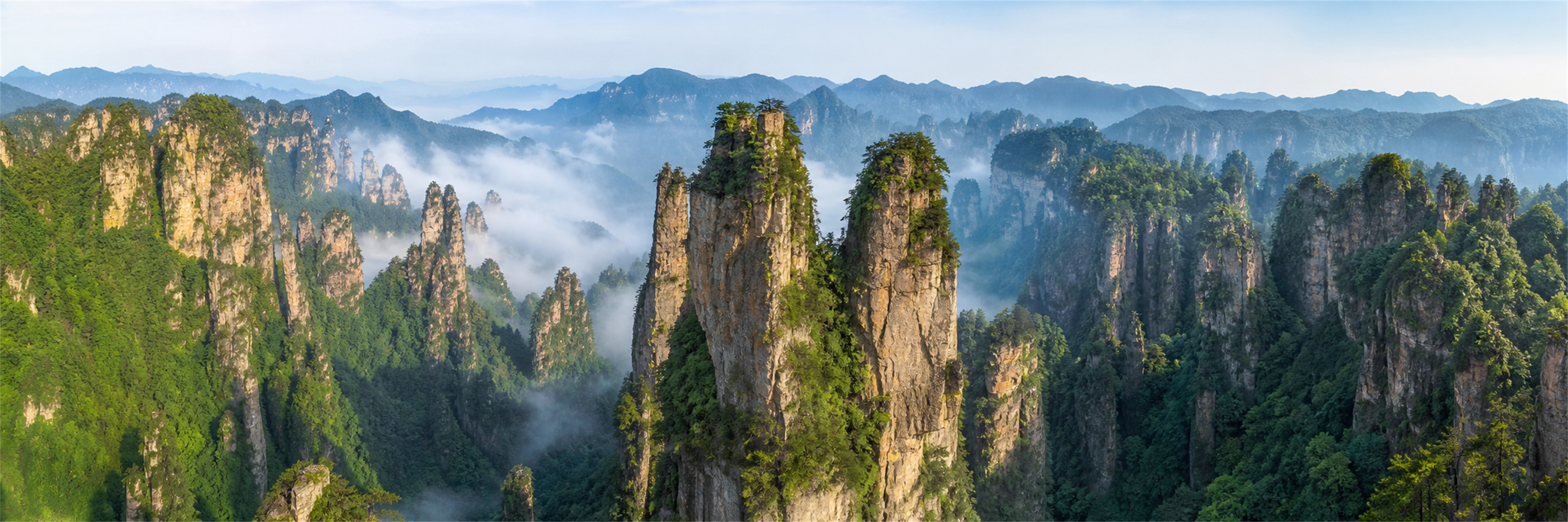 Zhangjiajie and Wulingyuan location view