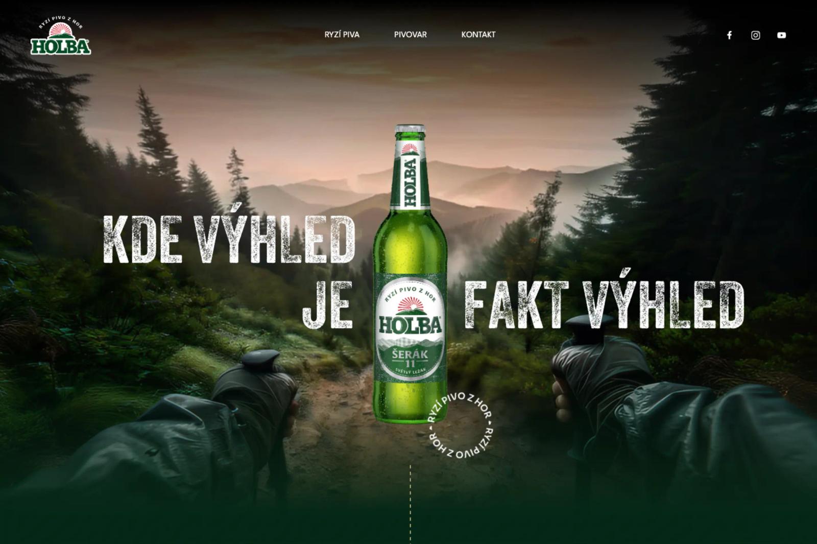 Ukázka webové stránky www.holba.cz vytvořené ve Webflow
