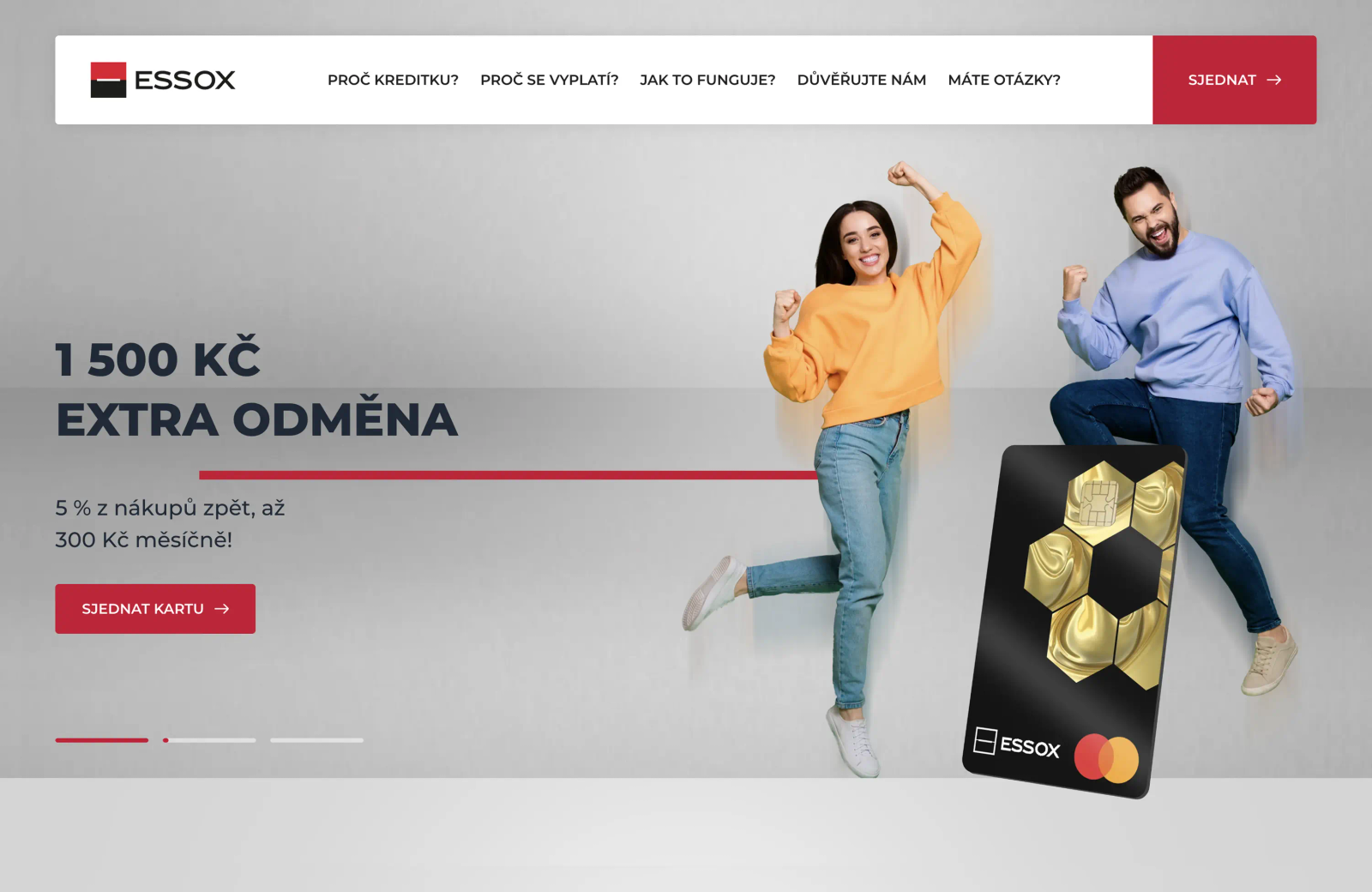 Preview of the website www.kreditnikartapro.cz created in Webflow