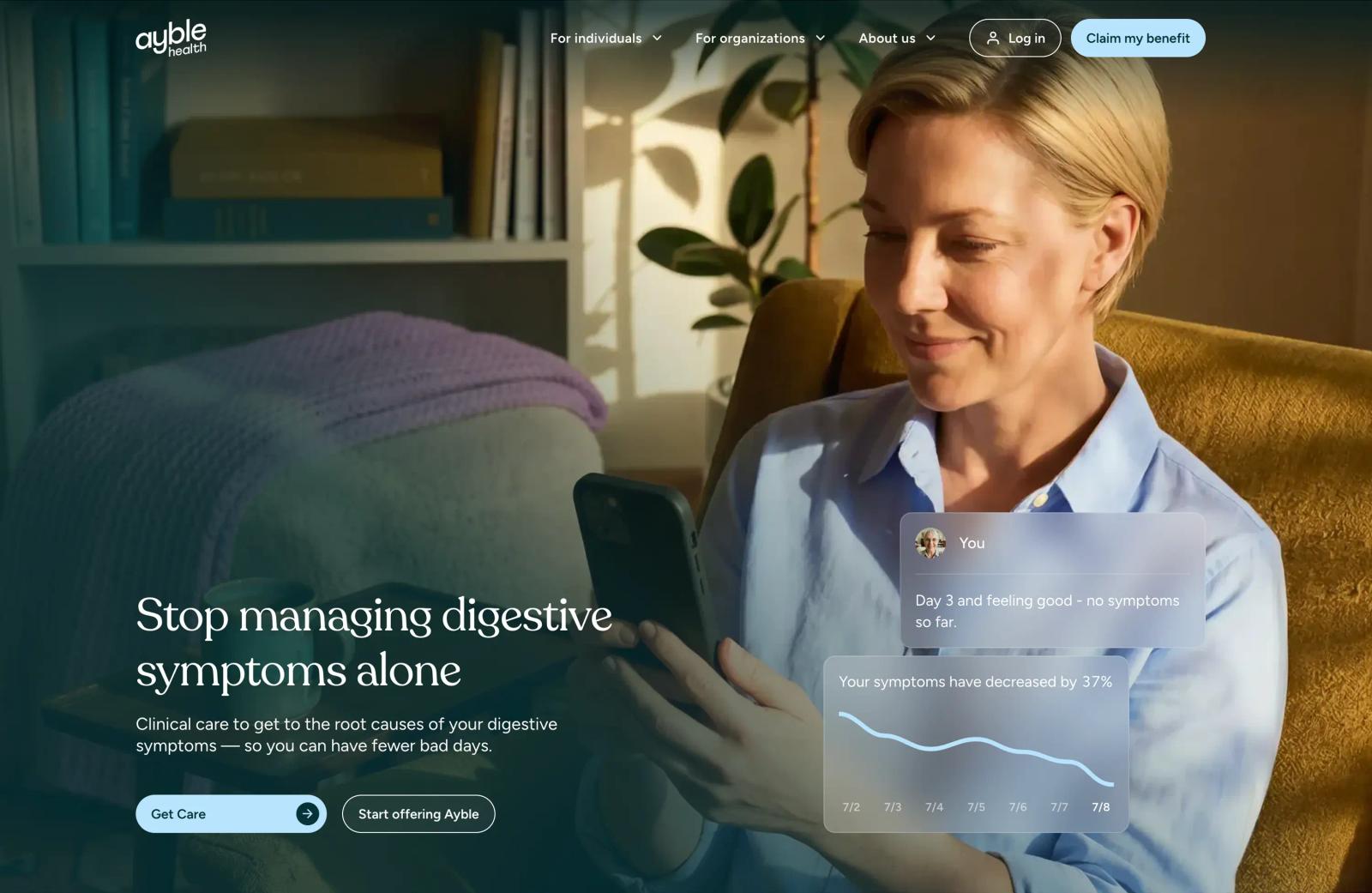 Webflow website mockup of ayblehealth.com