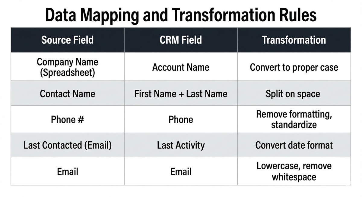 Data Mapping and Transformation Rules