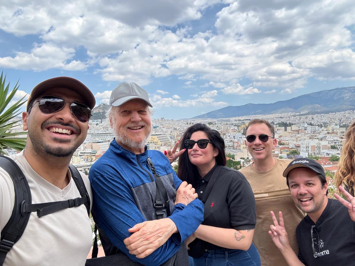 Spending the day with Douglas Crockford and Jason Mayes in Athens!