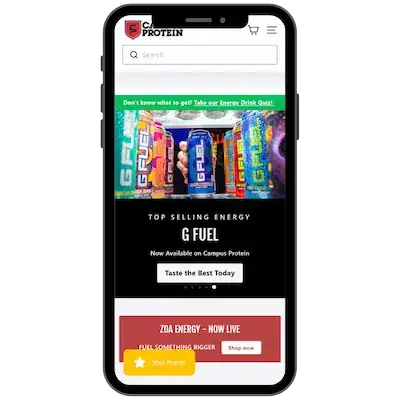 campus protein esempio shopify plus mobile.webp