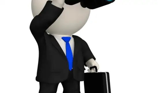 3D business man looking through binoculars at a far distant success - isolated.jpeg