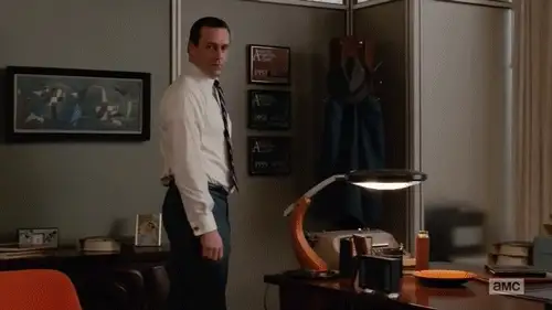don draper senza lavoro.gif