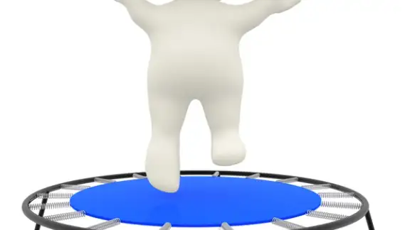 3D cartoon man jumping on a trampolin and having fun - isolated.jpeg