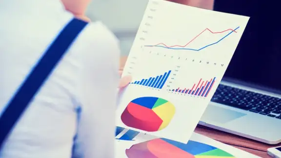 woman investment consultant analyzing company annual financial report balance sheet statement working with documents graphs. Stock market%2c office%2c tax%2c education concept. Hands with charts papers.jpeg